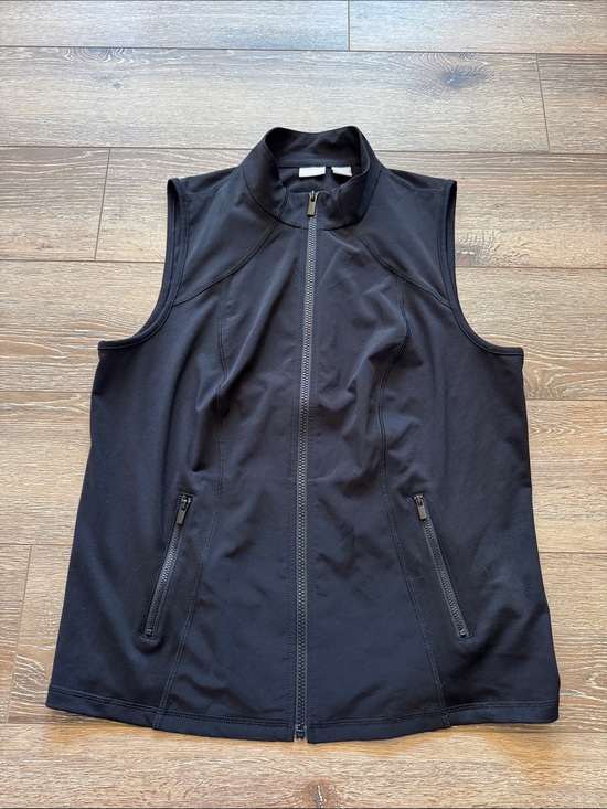 Chico's Jackets & Blazers - Chico's Zenergy Black Sleeveless Zip Vest Size: 1